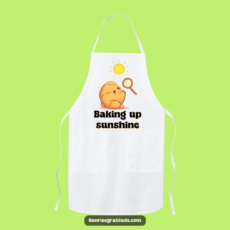 Funny Croissant Sun Catcher Apron: Whimsical Kitchen Fun, Perfect Funny Gift