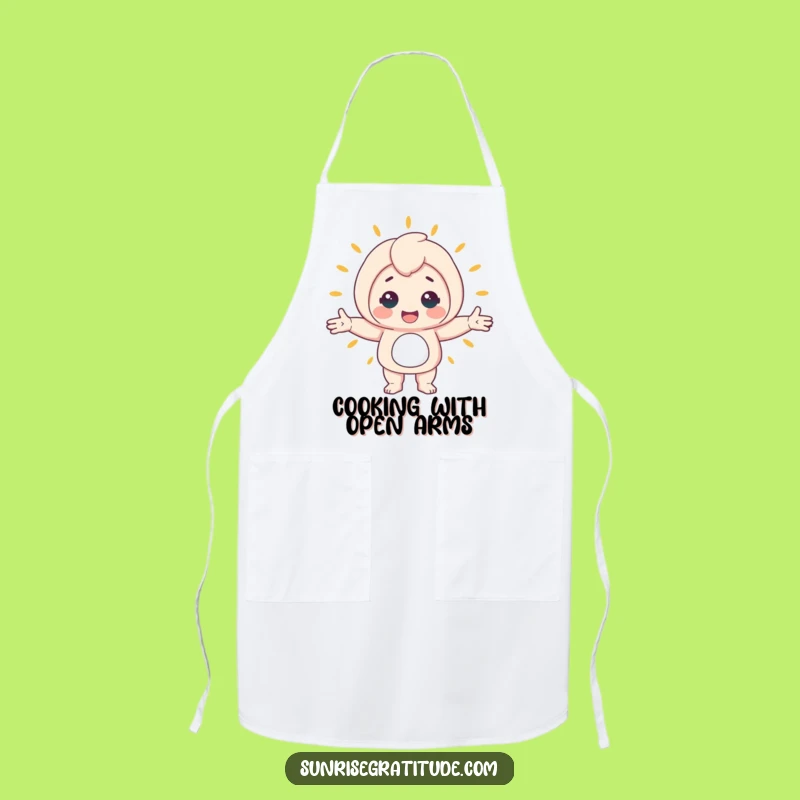Funny Awakening World Apron: Cheerful Character Cooking Up Smiles, Practical Funny Gift for Chefs