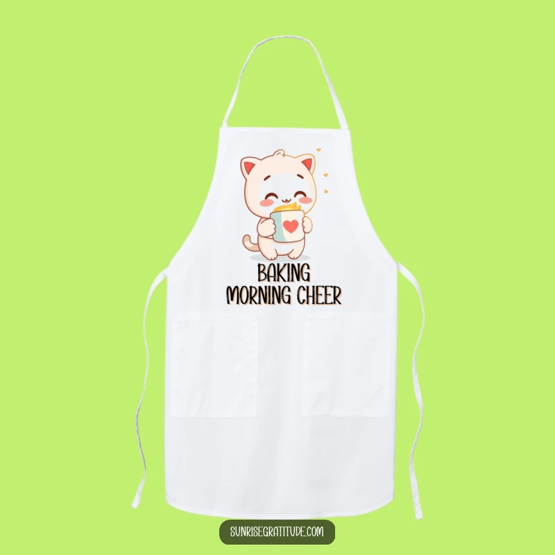 Funny Kitchen Morning Mug Apron - Cheerful Chef Funny Gift