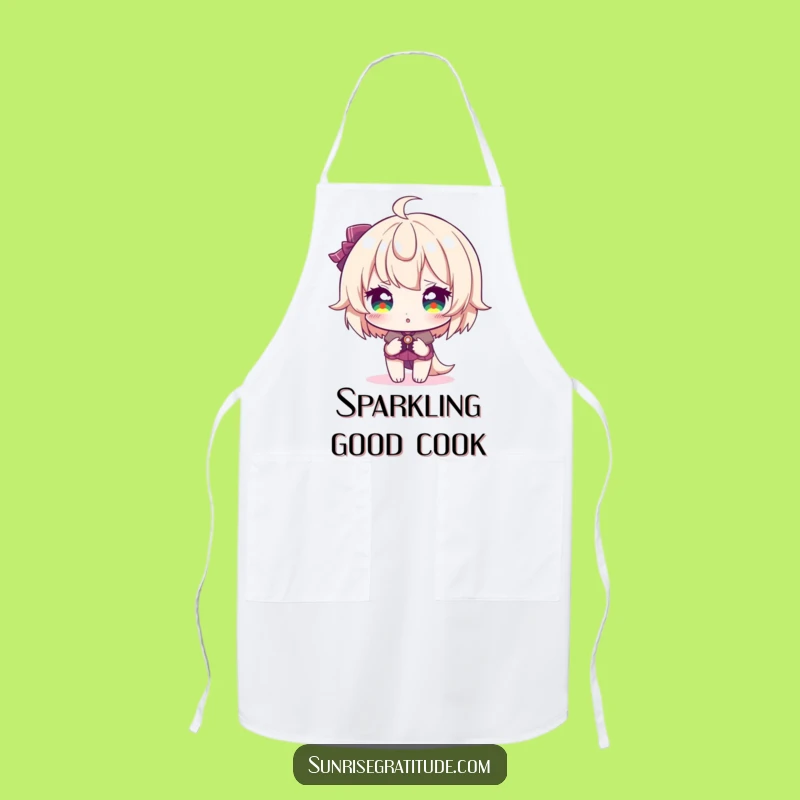 Funny Sparkling Sunrise Eyes Apron: Dazzling Chef Morning, Practical Funny Gift