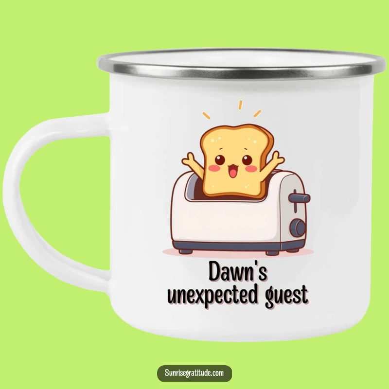 Funny Surprised Toast Camping Mug: Enjoy Your Brew with This Hilarious Outdoor Companion!
