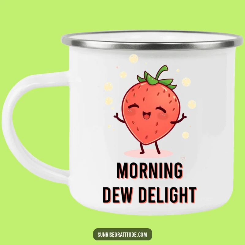 Funny Giggling Strawberry Camping Mug: Durable Morning Fun, Awesome Funny Gift