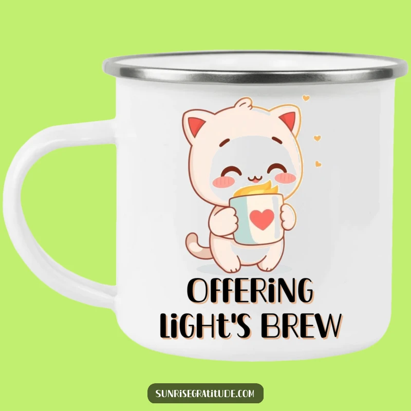 Funny Sunrise Character Camping Mug - Warm Morning Brew Funny Gift