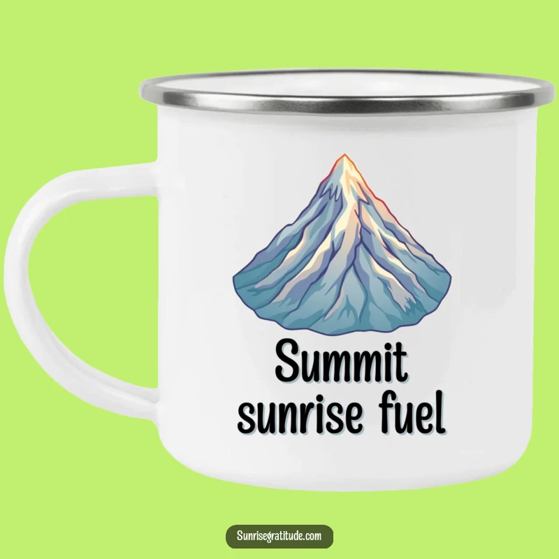 Funny Mountain Peak Camping Mug: Sunrise Brew, Perfect Gift for Campers