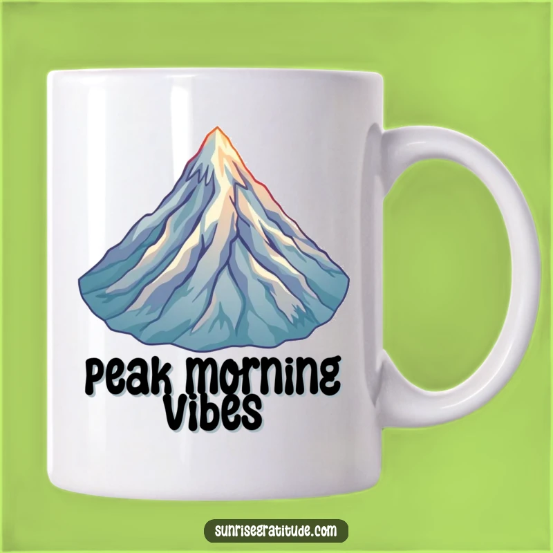 Funny Mountain Peak Mug: Sunrise Joy, Perfect Gift for Outdoor Lovers