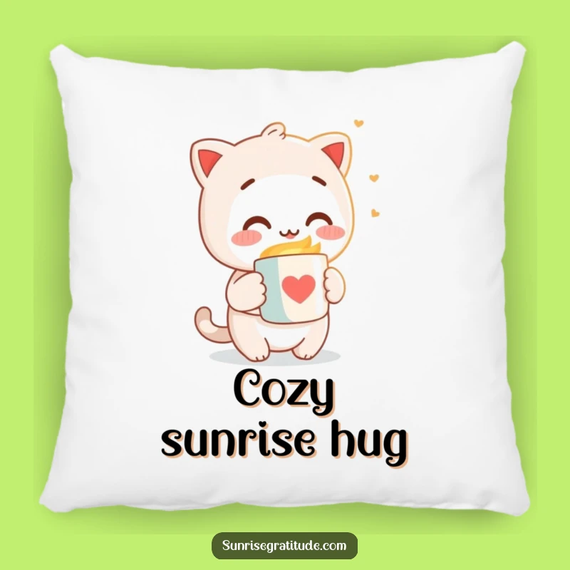 Funny Cozy Morning Character Pillow - Warm Hug Funny Gift