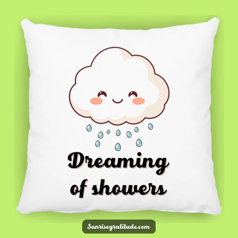 Funny Happy Cloud Pillow: Cozy Dew Rain Comfort, Adorable Humorous Gift for Snuggle Lovers