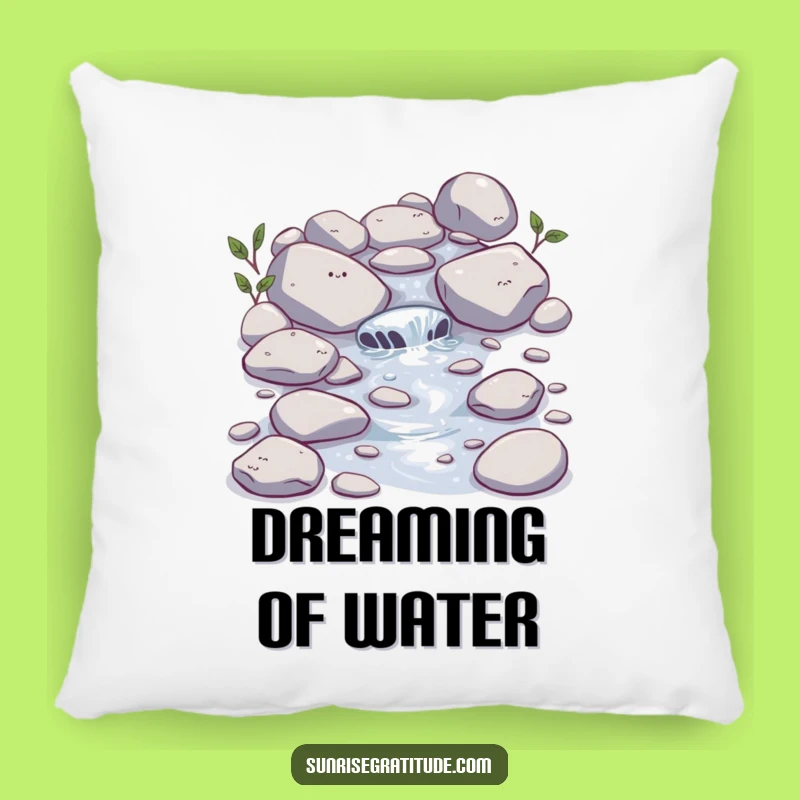 Funny Stream Pillow: Soft Bubbles, Perfect Accent for Relaxing Homes