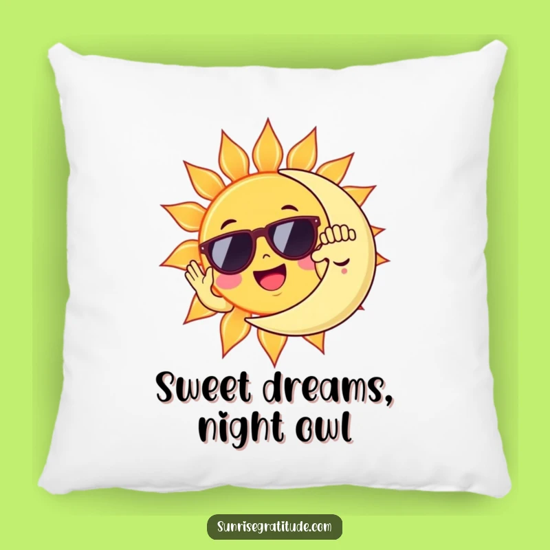 Funny Sun & Moon High Five Pillow: Soft Celestial Comfort, Adorable Funny Gift