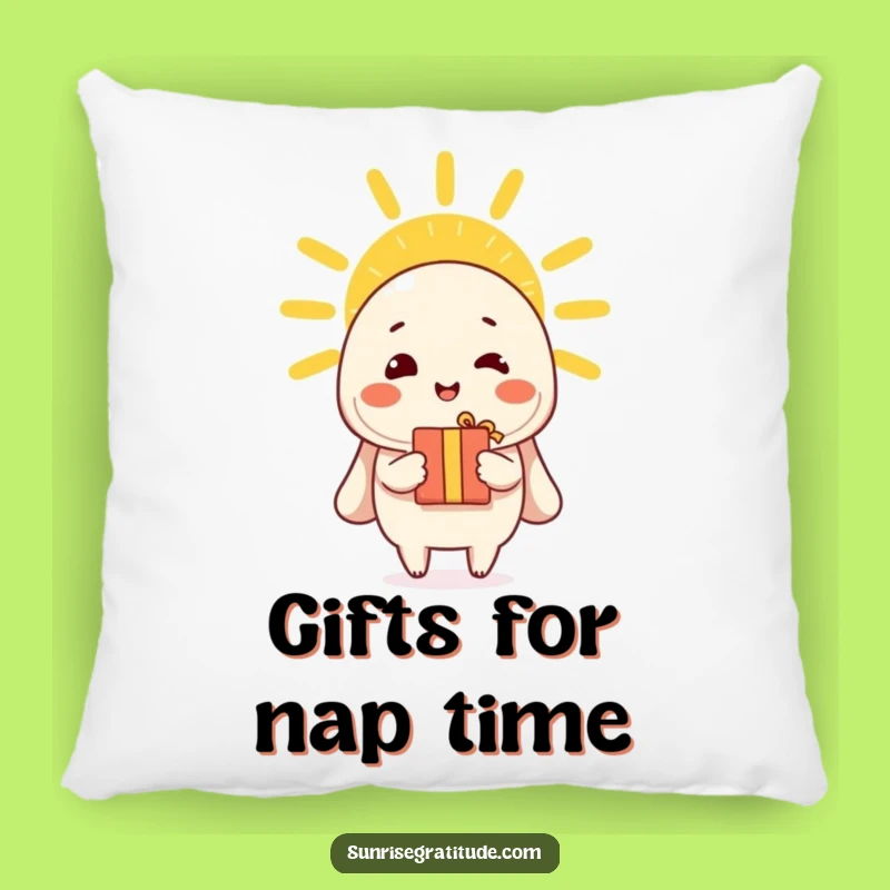 Funny Giving Heart Pillow - Cheerful Character Comfort Gift