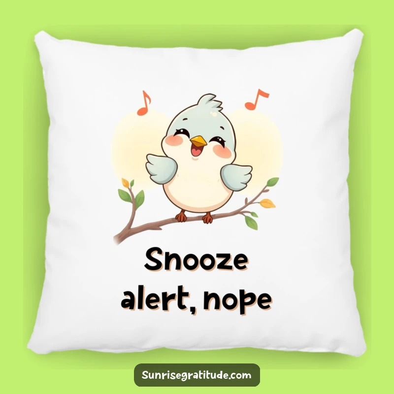 Funny Smiling Bird Pillow: Cozy Dawn Tune Comfort, Adorable Humorous Gift for Sweet Dreams