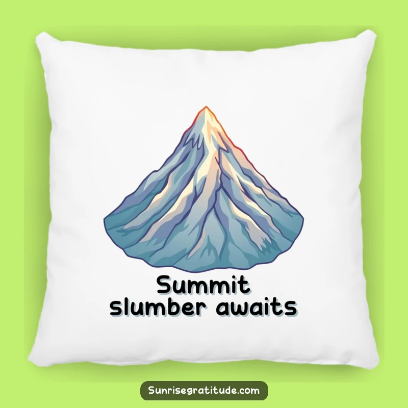 Funny Mountain Peak Pillow: Cozy Summit, Perfect Accent for Adventurous Homes