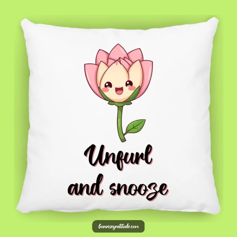 Funny Flower Bud Pillow: Cozy Petal Comfort, Adorable Humorous Gift for Serene Spaces