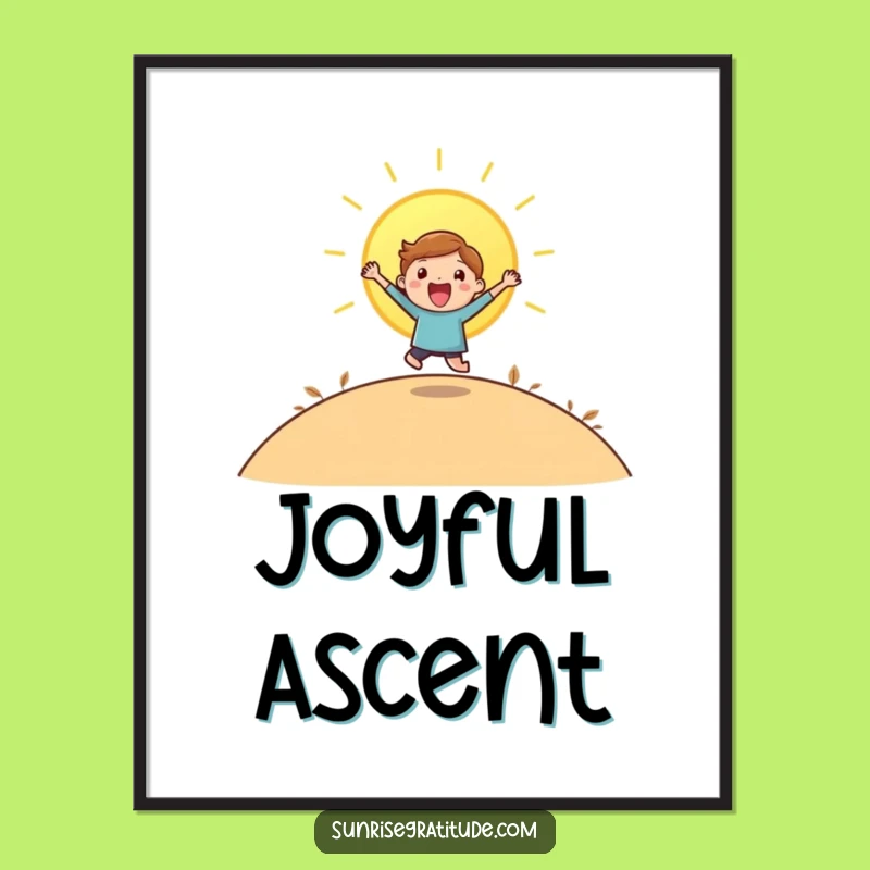 Funny Sunrise Joy Digital Art - Playful Character Decor Gift