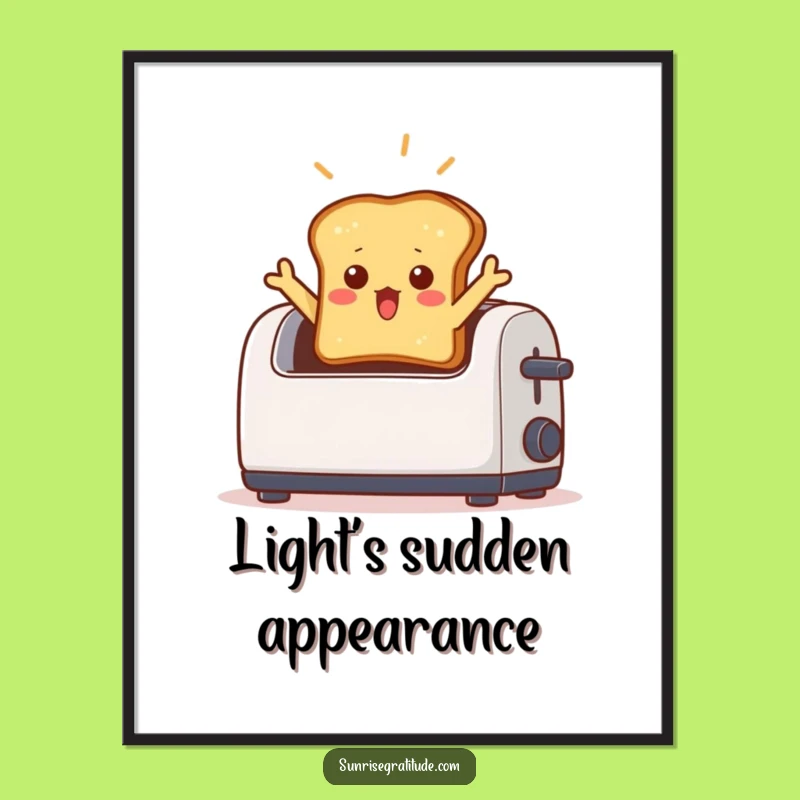 Funny Surprised Toast Digital Art: Instant Laughs for Your Walls!