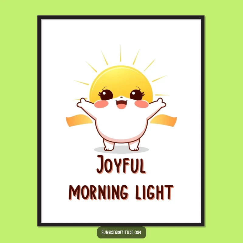 Funny Sunrise Cheer Digital Print: Cheerful Joy, Instant Art!