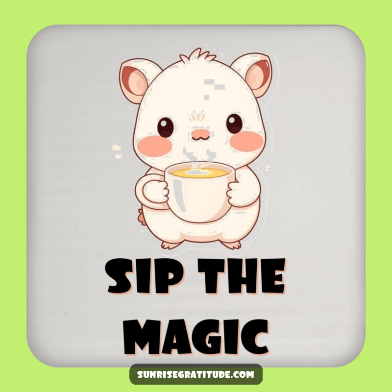 Funny Creature Comfort Drink Coaster: Protect Surfaces with Warm Smiles