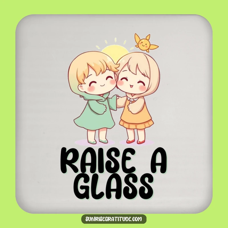 Sunshine Sharing Coasters: Protect Tables, A Gentle Funny Gift!