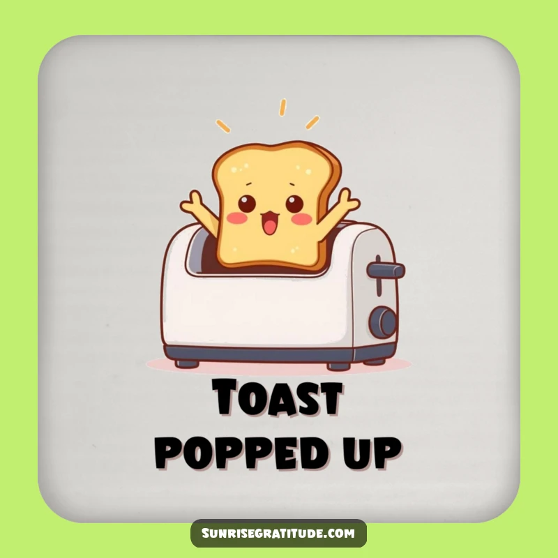 Funny Surprised Toast Coaster Set: Protect Your Surfaces with Laughs!