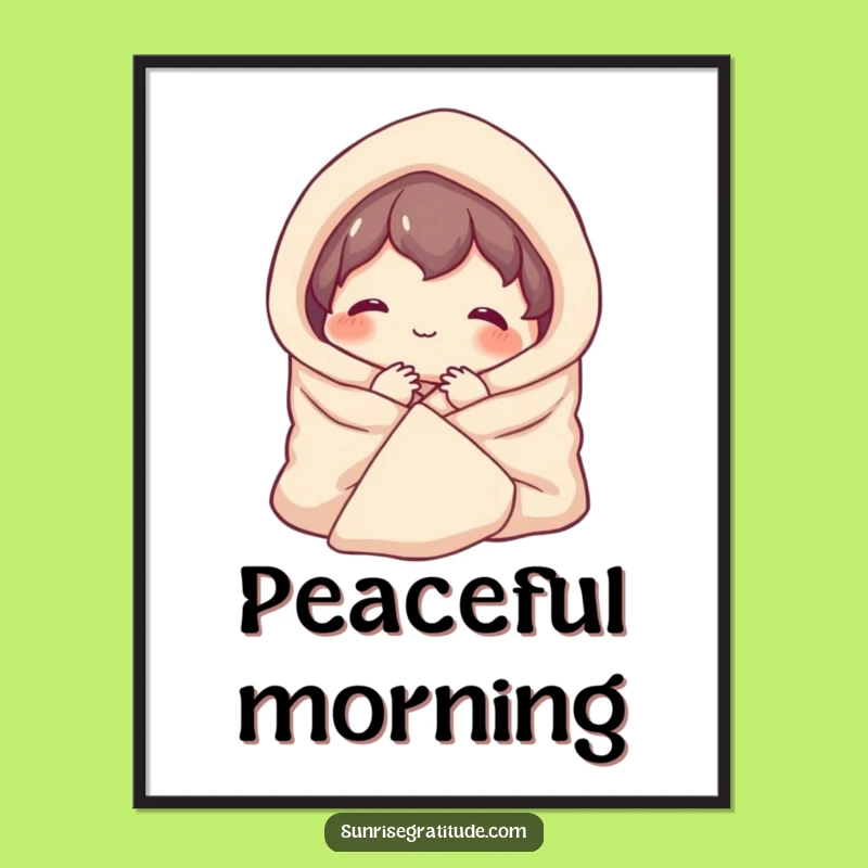 Cozy Morning Character Poster: Bring Gentle, Funny Vibes to Your Walls!