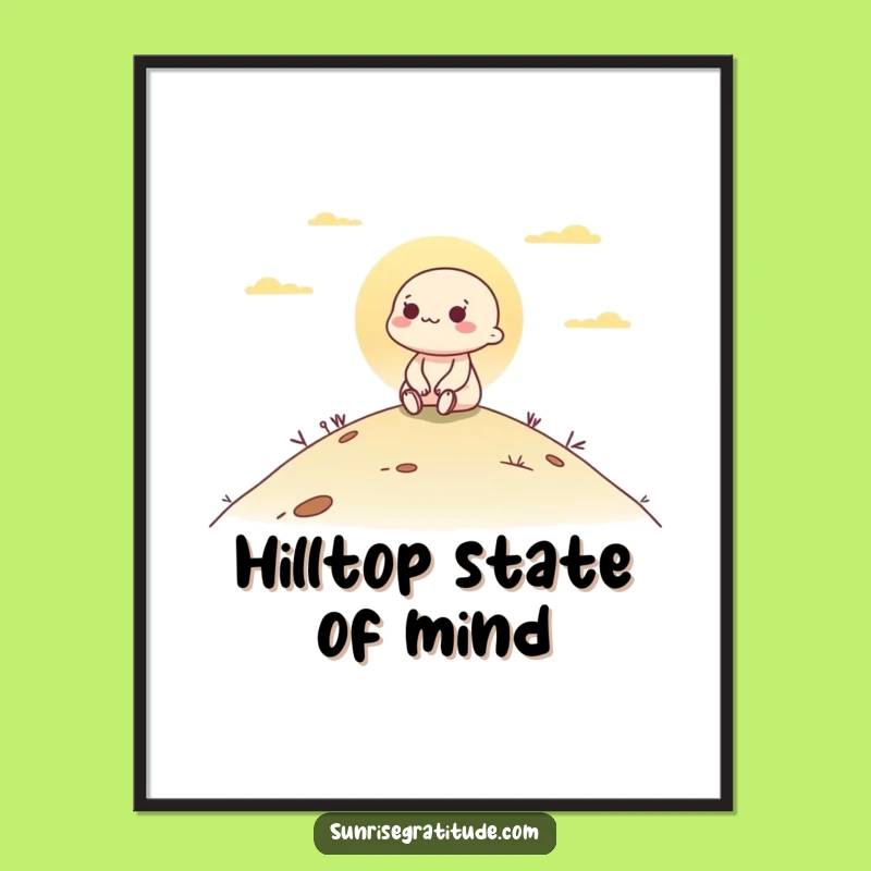 Funny Dawn Sunrise Character Poster - Inspiring Wall Art Funny Gift