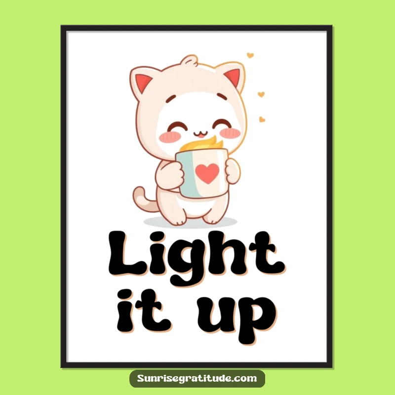 Funny Morning Light Art Poster - Character's Warm Embrace Funny Gift