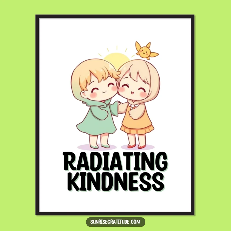 Sunshine Sharing Poster: Heartwarming Art, A Beautiful Funny Gift!