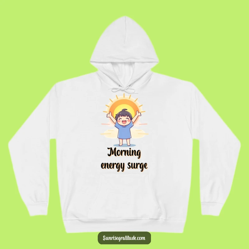 Cozy Sunrise Character Hoodie: Embrace Warmth and Funny Optimism!