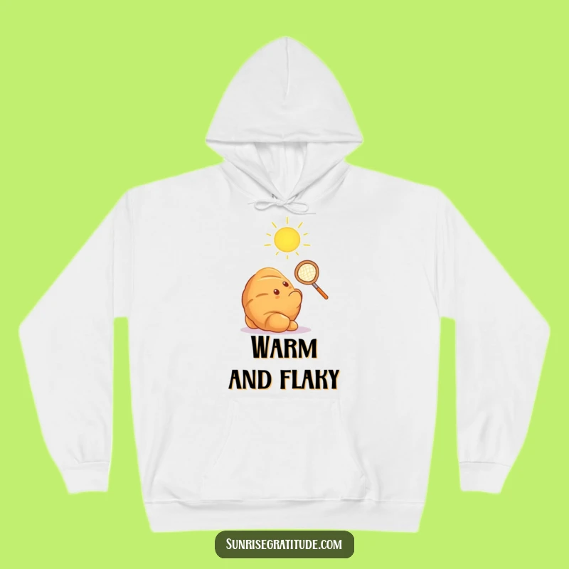 Funny Croissant Sun Catcher Hoodie: Cozy Pastry Comfort, Perfect Funny Gift