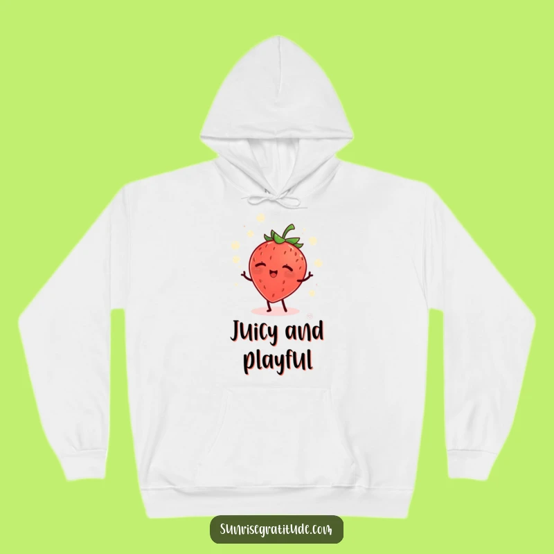 Funny Giggling Strawberry Hoodie: Cozy Morning Comfort, Perfect Funny Gift
