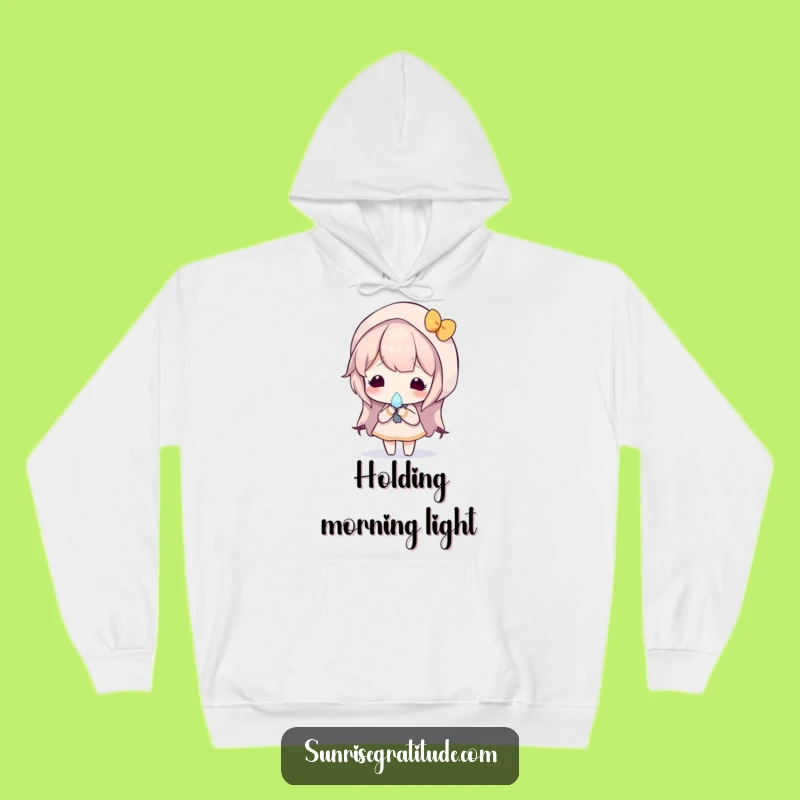 Cozy Sunrise Dewdrop Hoodie: Reflective Art, Your Go-To Funny Gift!