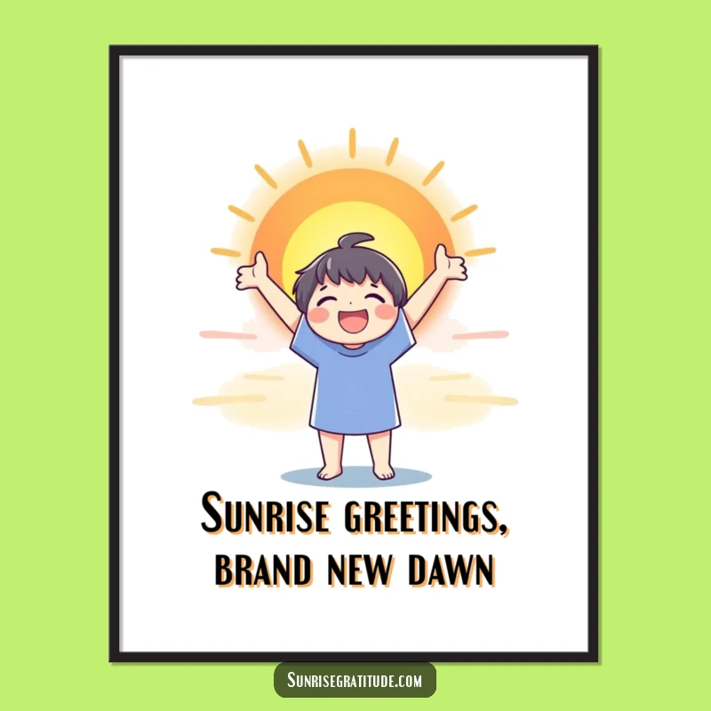 Free Printable Sunrise Joy Art: Downloadable Inspiring Wall Decor Gift