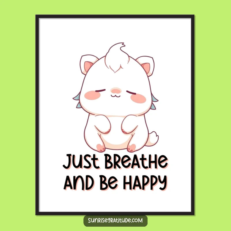 Free Printable Wall Art: Peaceful Creature, Zen Downloadable Decor for Calm Spaces