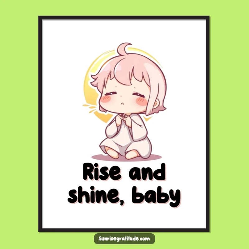 Free Printable Wall Art: Peaceful Sunrise Funny Character Downloadable Art