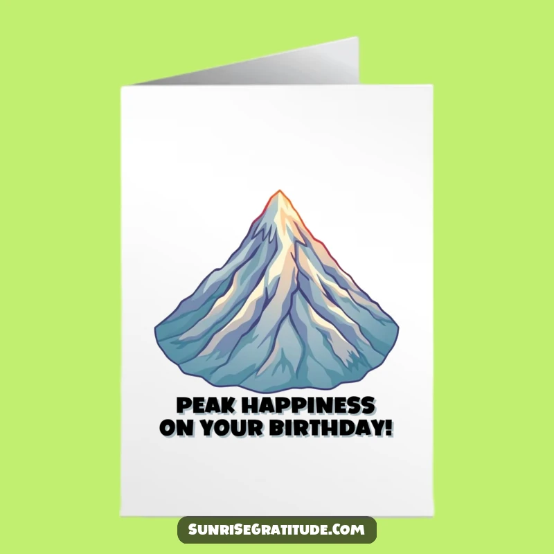 Free Printable Birthday Card: Joyful Peak at Sunrise, Uplifting Downloadable Wishes