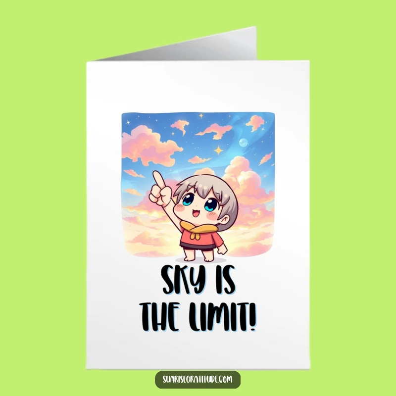 Free Printable Congrats Card: Colorful Sky Achievement