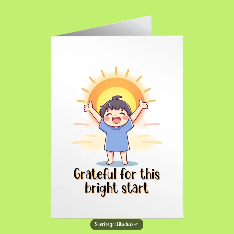 Free Printable Sunrise Thank You Card: Joyful Downloadable Greeting for Gratitude