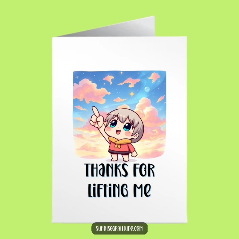 Free Printable Thank You Card: Colorful Sky Gratitude