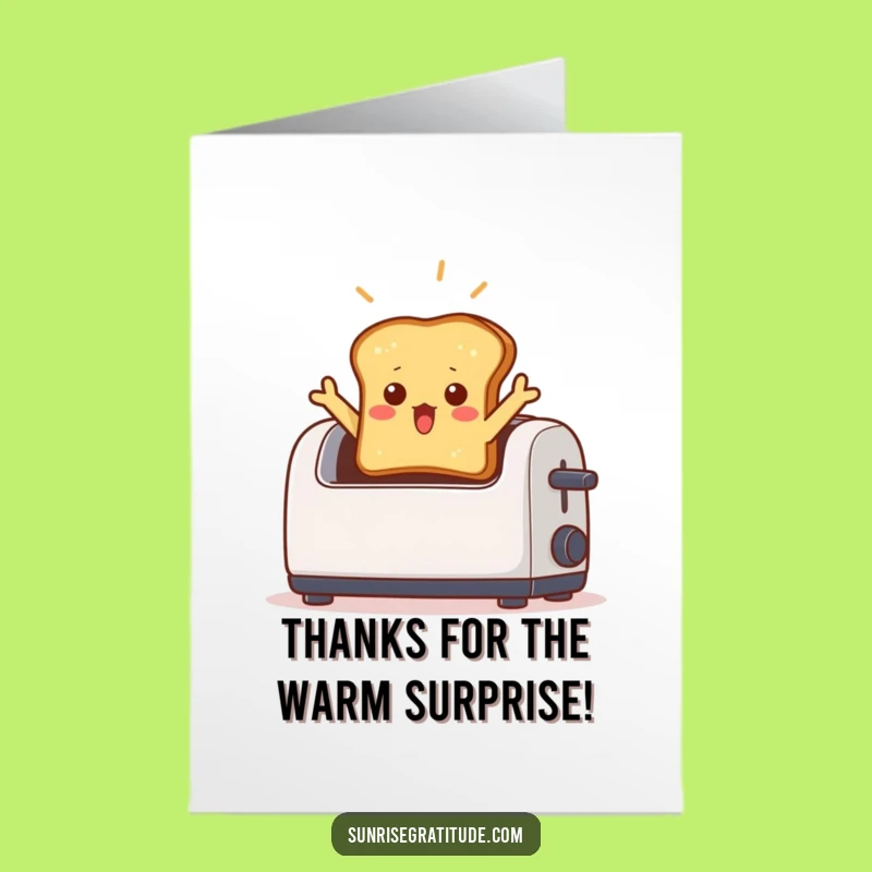Free Printable Thank You Card: Surprised Toast Expressing Gratitude! Funny Downloadable Gift to Show Appreciation
