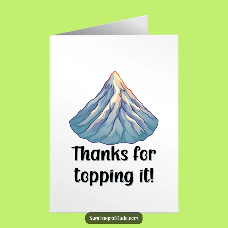 Free Printable Thank You Card: Mountain Dawn Gratitude, Radiant Downloadable Thanks
