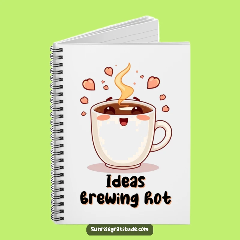 Funny Enthusiastic Coffee Notebook: Jot Down Your Bright Ideas!