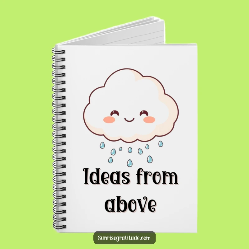 Funny Happy Cloud Notebook: Write Joyful Dew Rain Thoughts, Humorous Gift for Creative Minds