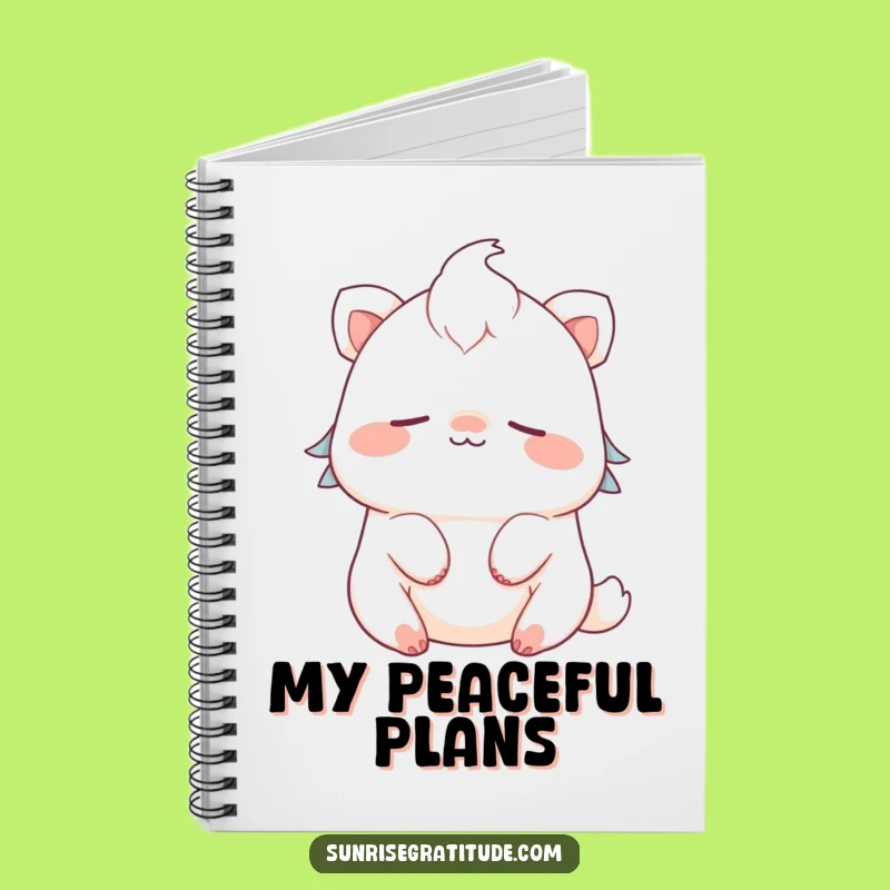 Funny Peaceful Creature Notebook: Jot Down Thoughts with Serene Wit