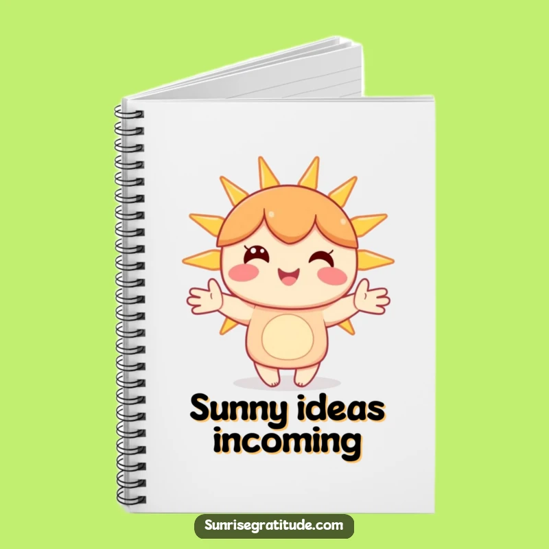 Funny Sunny Thoughts Notebook - Happy Character Journal Gift