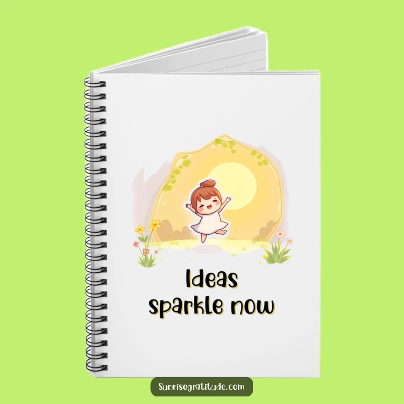 Funny Dancing Light Notebook - Character's Sunny Ideas Funny Gift