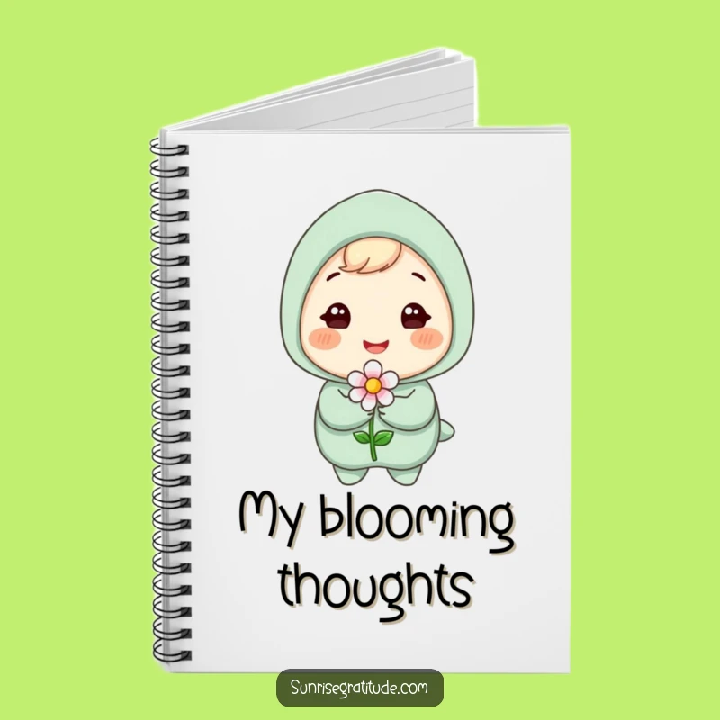 Funny Blooming Flower Notebook: Gleeful Character's Smile, Cute Funny Gift for Notes