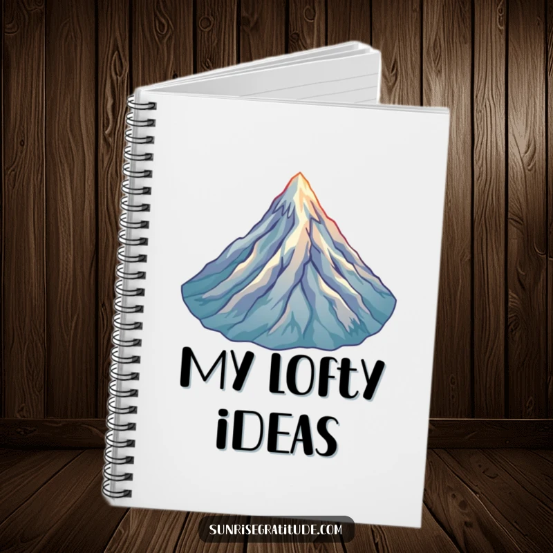 Funny Mountain Peak Notebook: A joyful mountain peak greets the dawn, perfect for jotting down adventures and ideas.
