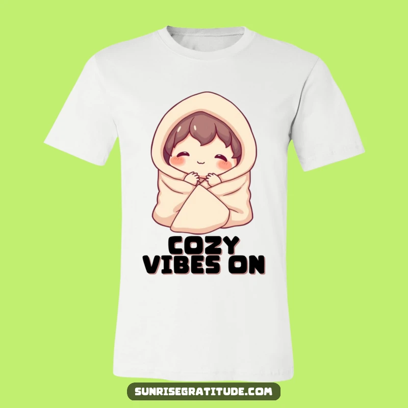Cozy Blanket Character T-Shirt: Wear Your Serenity with Funny Charm!