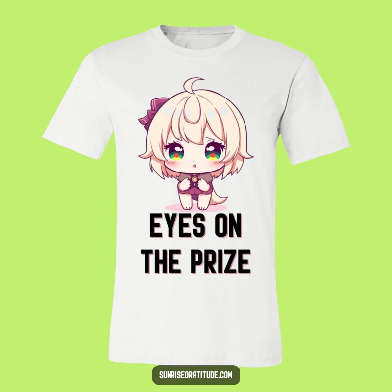 Funny Sparkling Sunrise Eyes T-Shirt: Dazzling Character Morning, Great Funny Gift