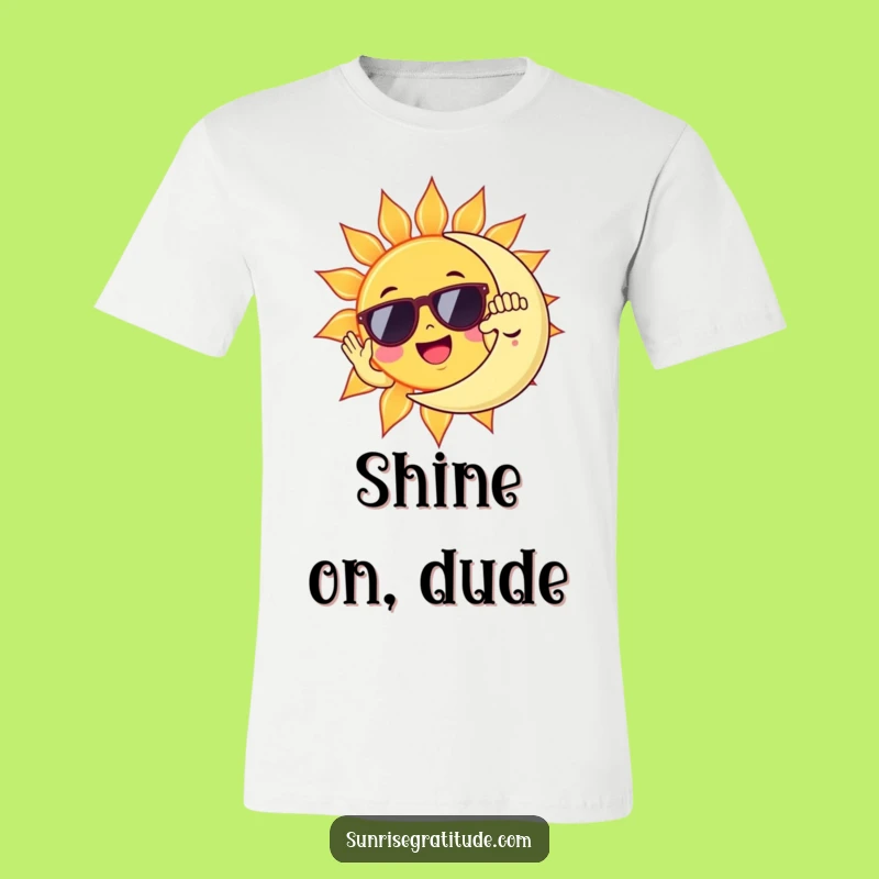 Funny Sun & Moon High Five T-Shirt: Celestial Buddies, Hilarious Funny Gift